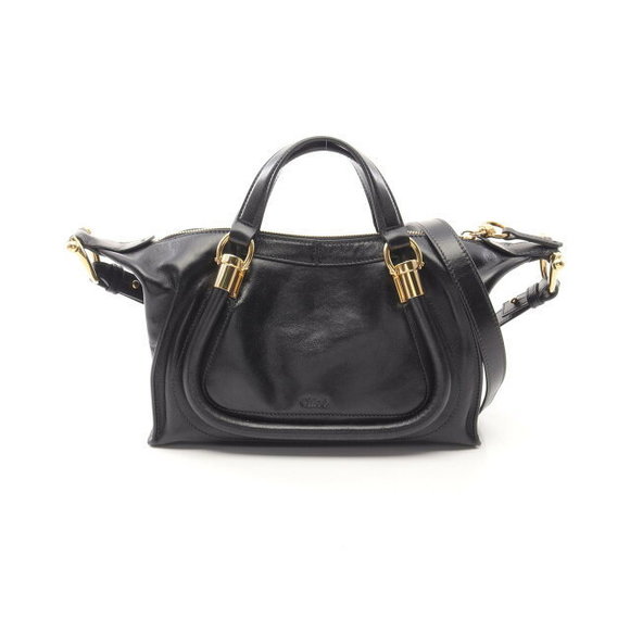 Chloe Paraty Handbag Leather Black - Picture 1 of 6
